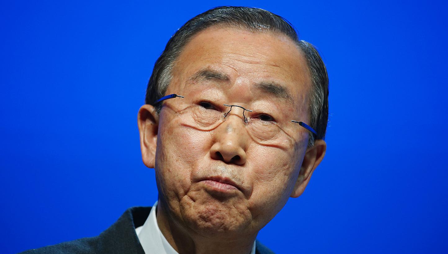 UN Secretary-General Ban Ki Moon said on Wednesday that his plan to go to North Korea for a visit to an industrial complex had been scrapped after Pyongyang retracted its earlier approval, calling the move "deeply regrettable". -- PHOTO: BLOOMBERG