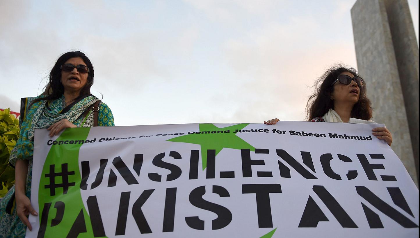 A court in Pakistan has jailed an Imam or prayer leader for five years for inciting hate against Shiite people. Last week, Pakistan's civil society activists protested against an attack by gunmen on a Shiite Ismaili minority bus, killing 44. -- PHOTO
