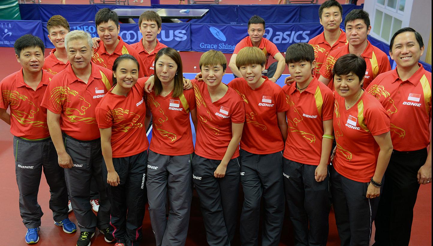 Singapore's paddlers will likely win the Republic's first gold medal even before the SEA Games cauldron is lit, but it is a sweep of all seven titles on offer that the team are after. -- ST PHOTO: DESMOND FOO 