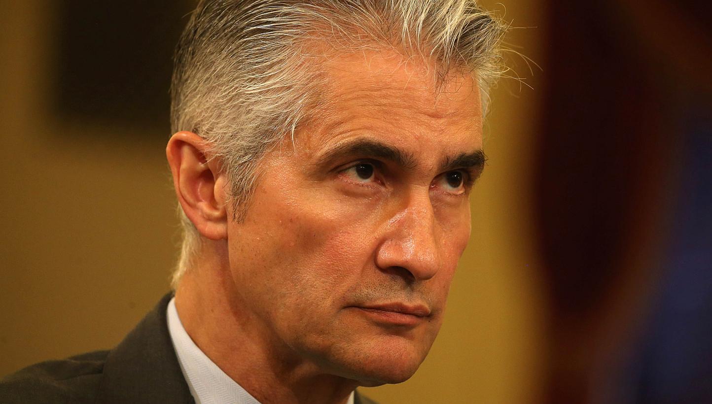 Jeff Smisek, chairman, president and chief executive of United Airlines at the Senate hearing on May 19, 2015. Smisek cast doubt Tuesday on claims by a security researcher about hacking the controls of a jetliner from its entertainment system. -