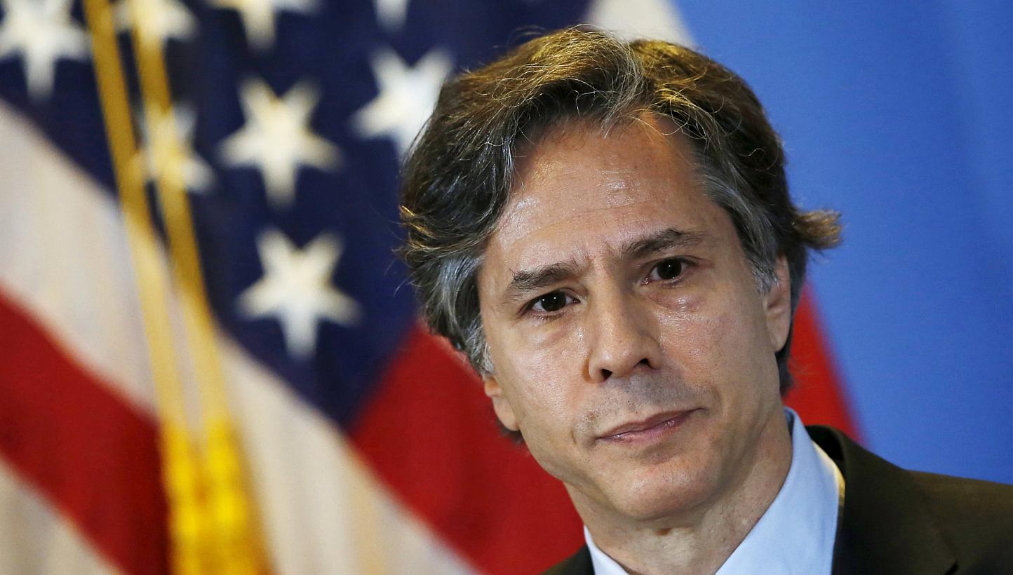 US Deputy Secretary of State Antony Blinken during a news conference in Mexico City on April 30, 2015. Mr Blinken said he would raise the Myanmar government's discriminatory treatment of its Rohingya minority in the western state of Rakhine, which is