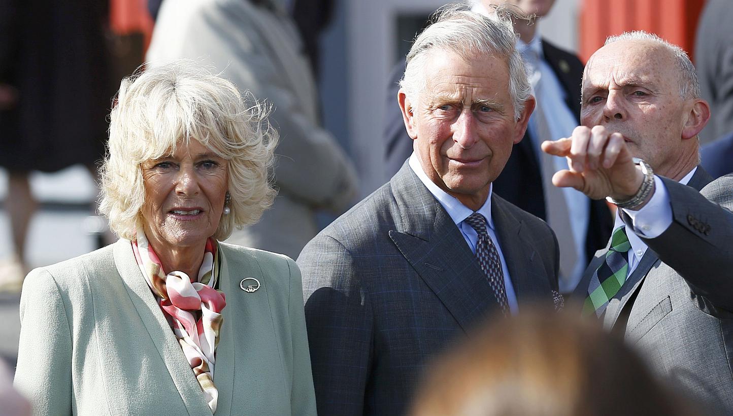 Britain's Prince Charles and his wife Camilla visit the village of Mullaghmore where his great uncle Lord Mountbatten was killed in an IRA bomb attack in 1979, in Ireland, May 20, 2015. -- PHOTO: REUTERS