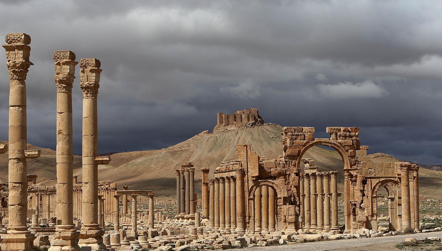 Islamic State in Iaq and Syria group fighters have entered the museum in the historic Syrian city of Palmyra (above), placing guards at its doors, the country's antiquities director Mamoun Abdulkarim said Saturday. -- PHOTO: AFP