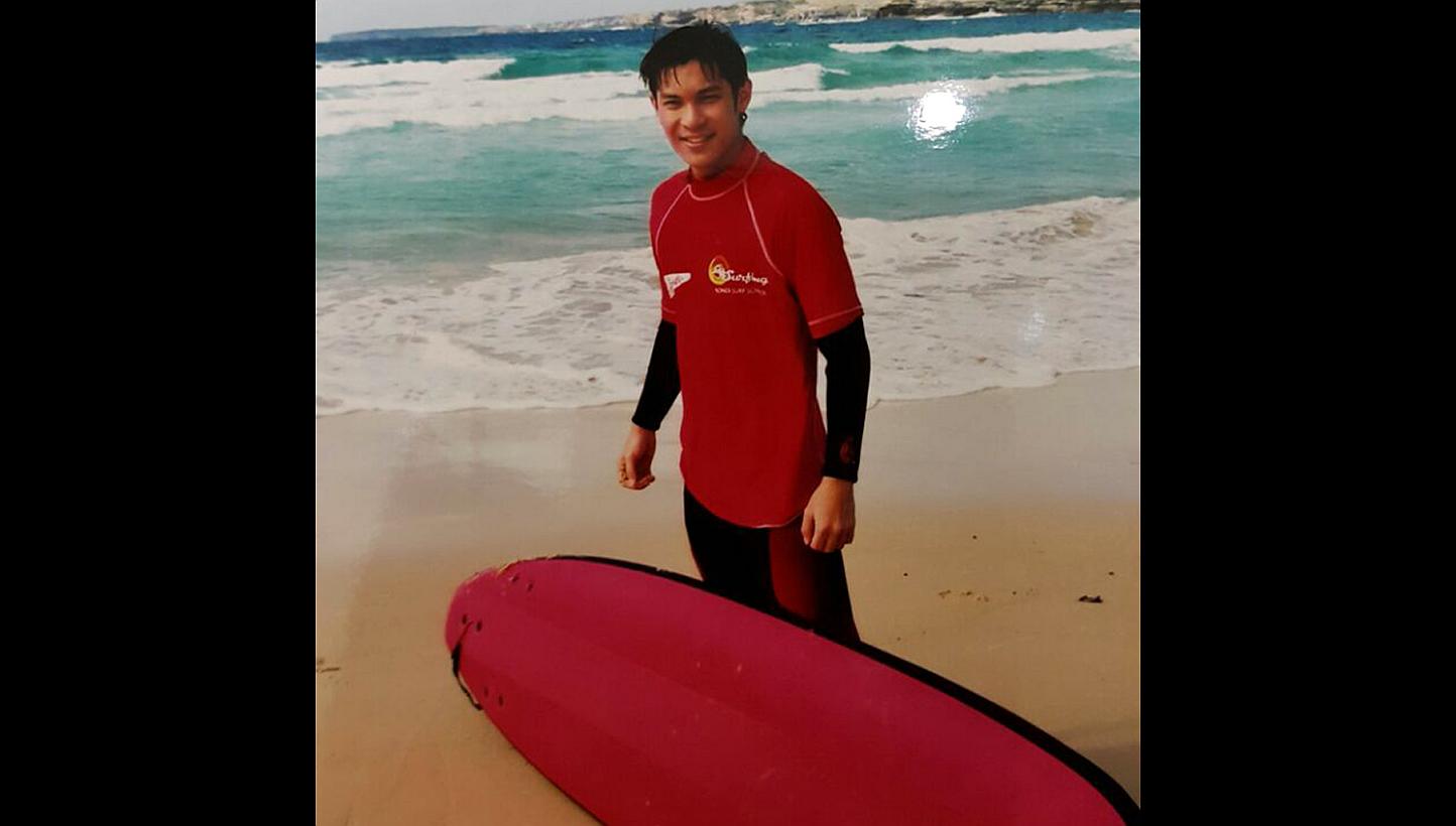 Chen at Bondi Beach, Sydney, for the filming of City Beat in 2002. -- PHOTO: COURTESY OF SHAUN CHEN