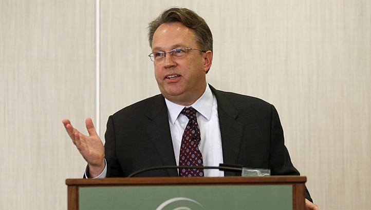 John Williams, president of the Federal Reserve Bank of San Francisco, speaking in San Francisco, California, on March 27, 2015. -- PHOTO: REUTERS&nbsp;