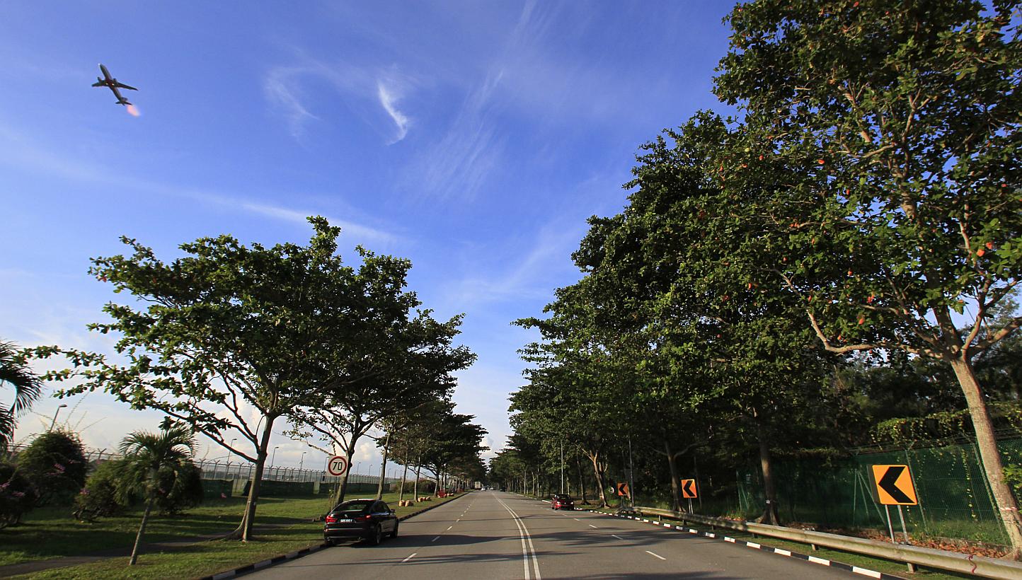 Changi Coast Road will be diverted from its current location as it separates the existing Changi Airport from the future Terminal 5 site. -- PHOTO: ST FILE