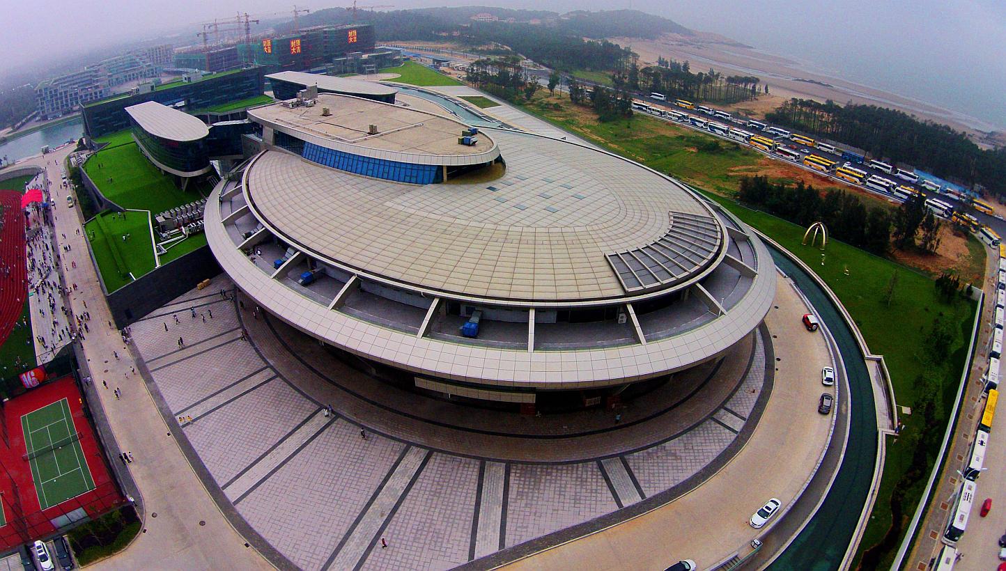 A Chinese millionaire and self-confessed Star Trek fan has boldly gone where no man has gone before with the design of his company headquarters, erected in the shape of the show's spaceship.&nbsp;-- PHOTO: AFP