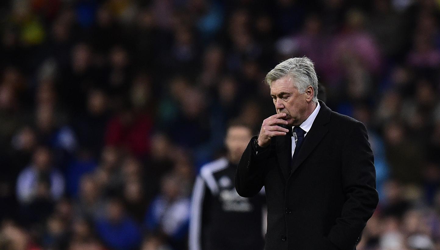 Carlo Ancelotti has been sacked by Real Madrid after the Italian coach failed to lead the team to a major trophy in a disappointing season for the Spanish football giants. -- PHOTO: AFP