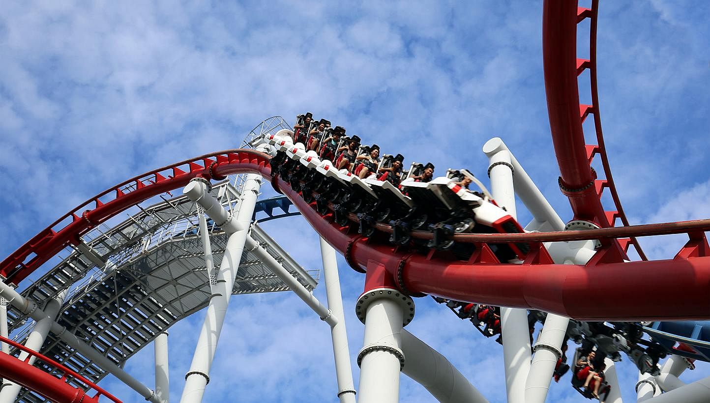The Battlestar Galactica in Universal Studios Singapore, Resorts World Sentosa, will reopen on May 27. Its previous four-seater vehicles have been replaced by two-seater vehicles. -- PHOTO: RESORTS WORLD SENTOSA