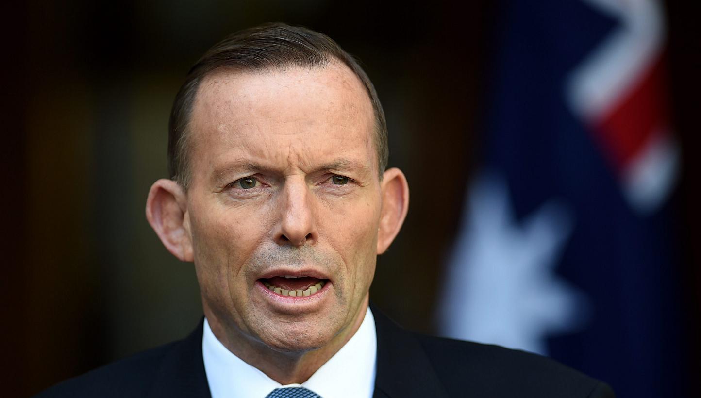Australian Prime Minister Tony Abbott on Tuesday, May 26, 2015, said that the country will seek to strip citizenship from dual nationals who fight with militants overseas or who carry out domestic attacks. -- PHOTO: AFP