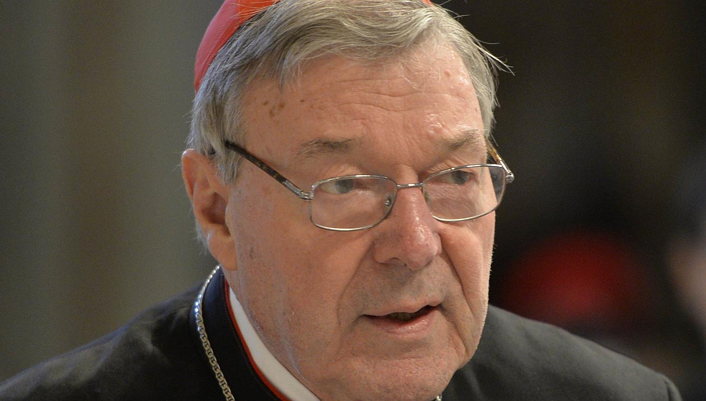 This file photograph taken on April 2, 2015 shows Australian Cardinal George Pell, Prefect of the Secretariat for the Economy of the Holy See arriving to attend mass for Holy Thursday which marks the start of Easter celebrations at St Peter's basilic