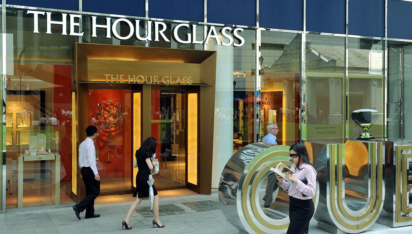 Luxury watch retailer The Hour Glass reported on Wednesday a 5 per cent increase in full year net profit to $57.9 million -- PHOTO: SPH