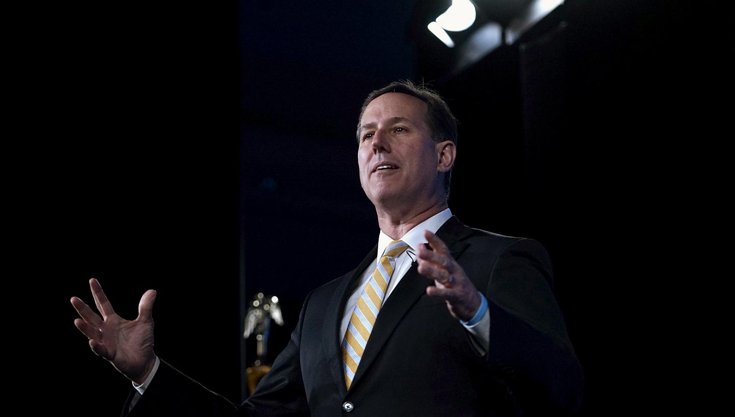 Former US senator Rick Santorum speaks at the Southern Republican Leadership Conference in Oklahoma City, Oklahoma May 21, 2015. Mr Santorum will announce on Wednesday, May 27, his plan to make another run for the Republican presidential nomination i