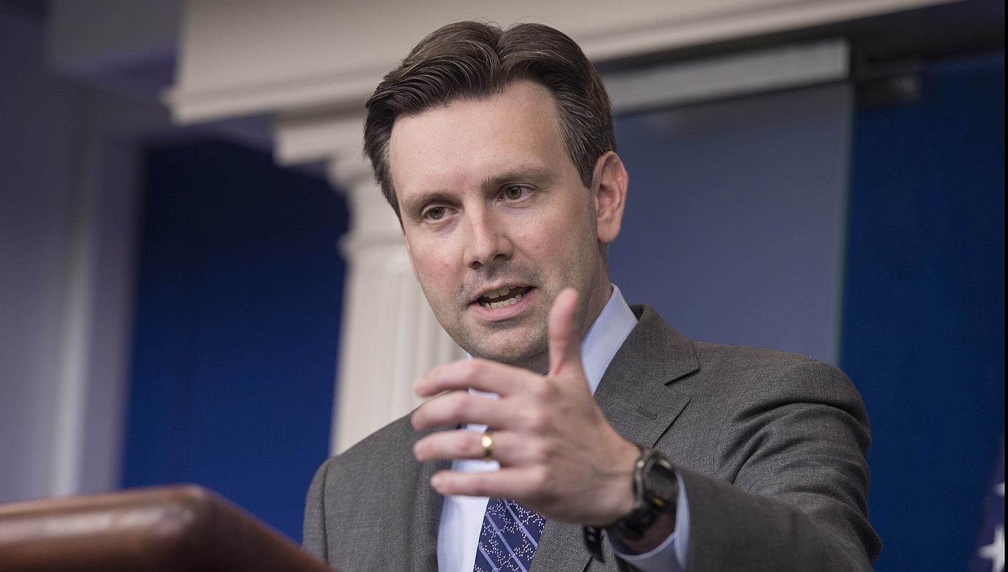 US Press Secretary Josh Earnest speaks during the daily briefing at the White House in Washington, DC, earlier this month. -- PHOTO: AFP&nbsp;