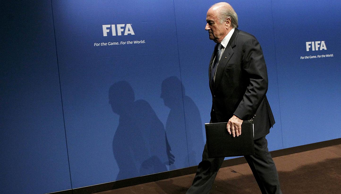 Fifa President Sepp Blatter leaving after a news conference at the Fifa headquarters in Zurich in this May 30, 2011, file picture. Blatter admitted football's world body faces a "difficult time" because of a major corruption storm but vowed any offic