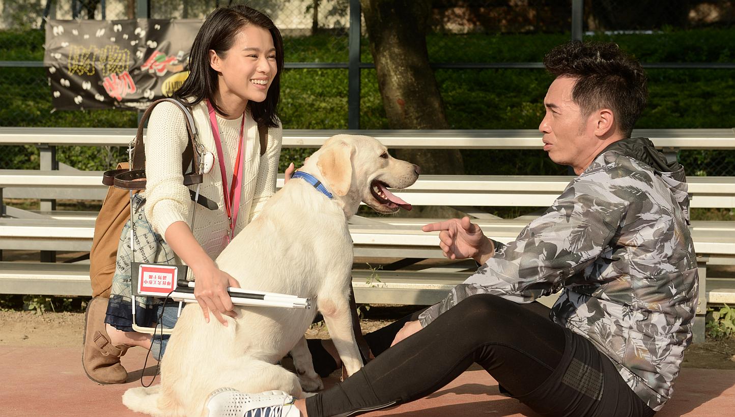 Hong Kong actress Myolie Wu plays a blind woman with a guide dog in Every Step You Take with co-star Moses Chan. -- PHOTO: TVB