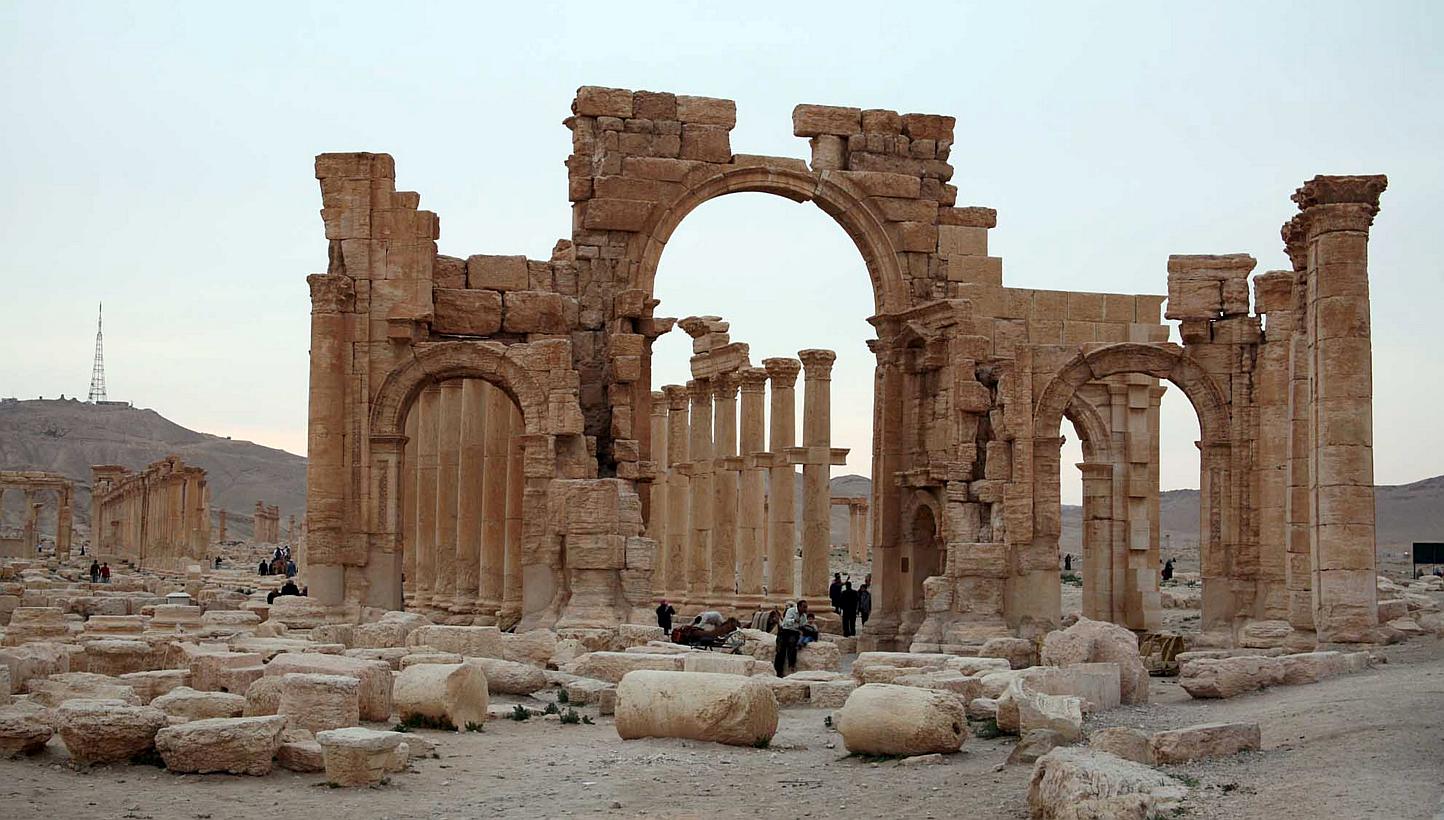 Tourists walk in the historical city of Palmyra, on April 14, 2007.&nbsp;Militants from the Islamic State in Iraq and Syria (ISIS) on Thursday, May 28, 2015, have posted photographs online which it said were taken in the central Syrian city of Palmyr