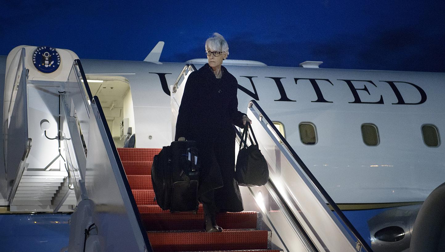 U.S. Under Secretary for Political Affairs Wendy Sherman arrives at Andrews Air Force Base in Maryland, April 3, 2015. She is the top United States negotiator in talks with Iran on curtailing its nuclear program, but she will leave her post after a J