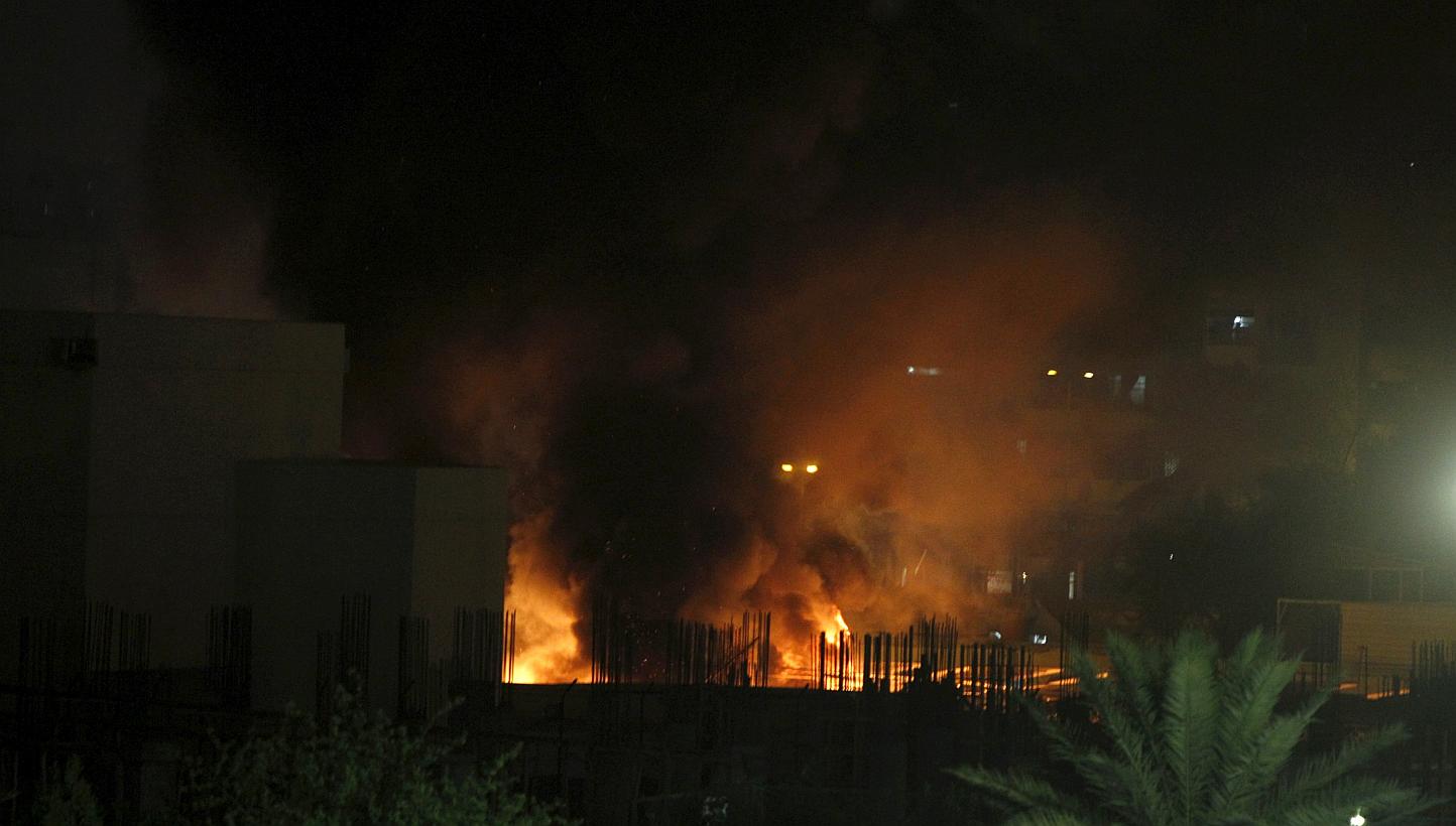 Smoke rising from the site of a car bomb attack in Baghdad, on May 29, 2015. -- PHOTO: REUTERS