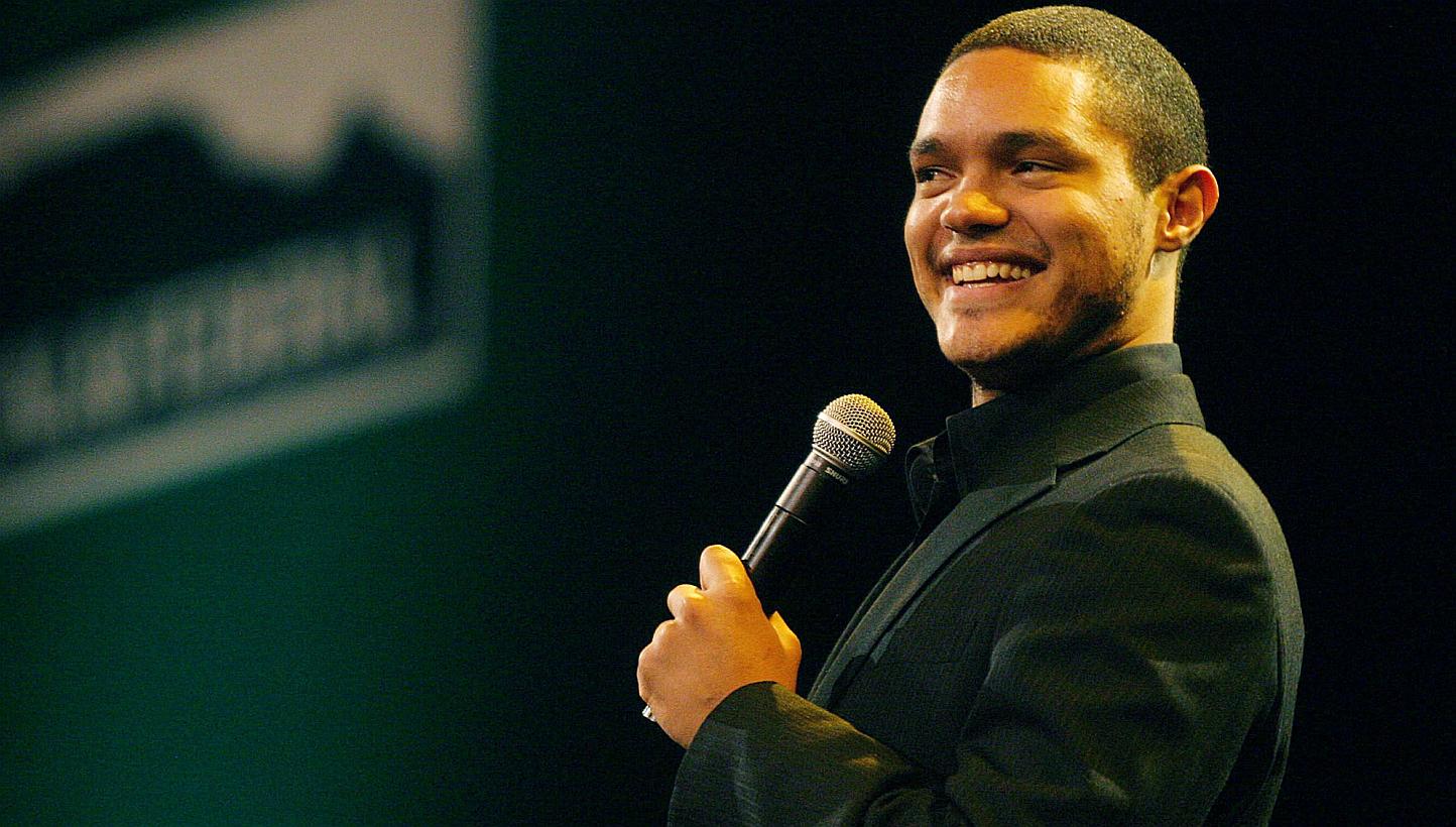 A June 17, 2008, file photo shows South Africa Stand up comedian Trevor Noah performing at the SA cricket awards held at the Sandton convention centre in Johannesburg. -- PHOTO: AFP