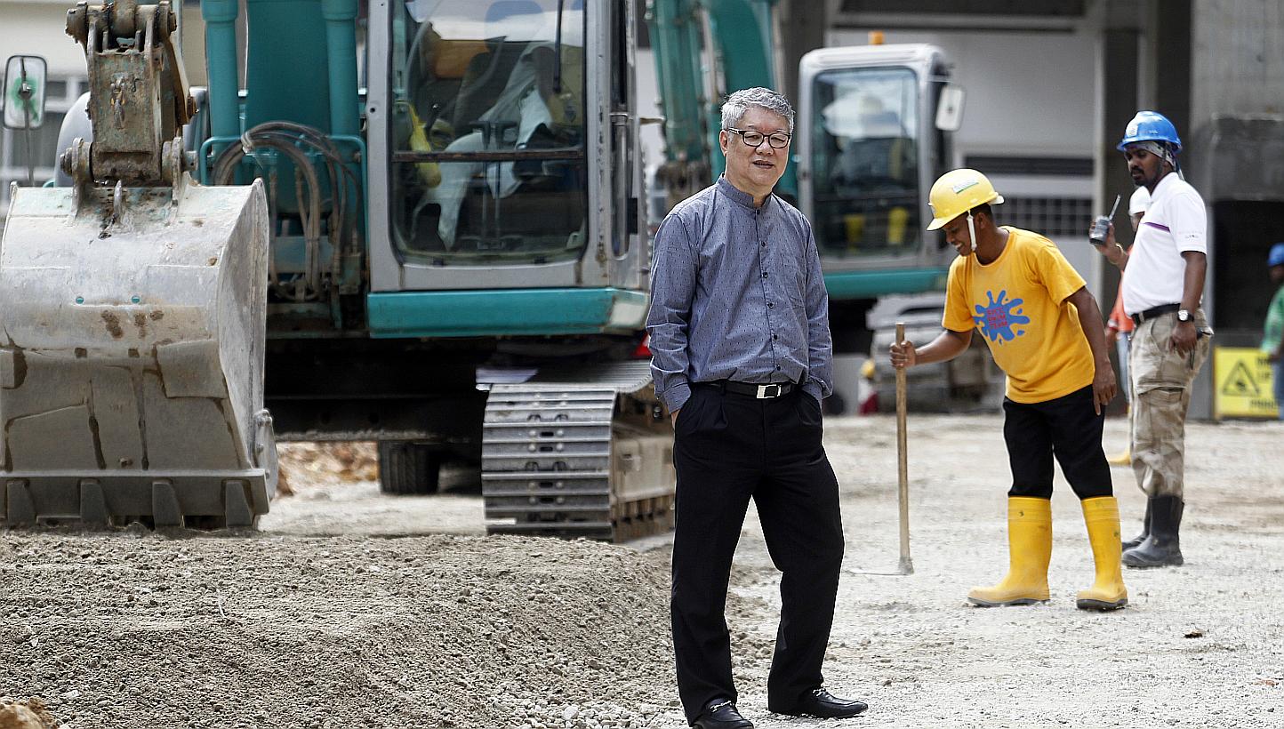Mr Choo Chee Onn, executive chairman and managing director of construction firm and developer KSH Holdings, in a photo from March 13, 2014. The firm recorded a 7 per cent decline in net profit to $41.7 million for the year to March 31. -- ST PHOTO: K