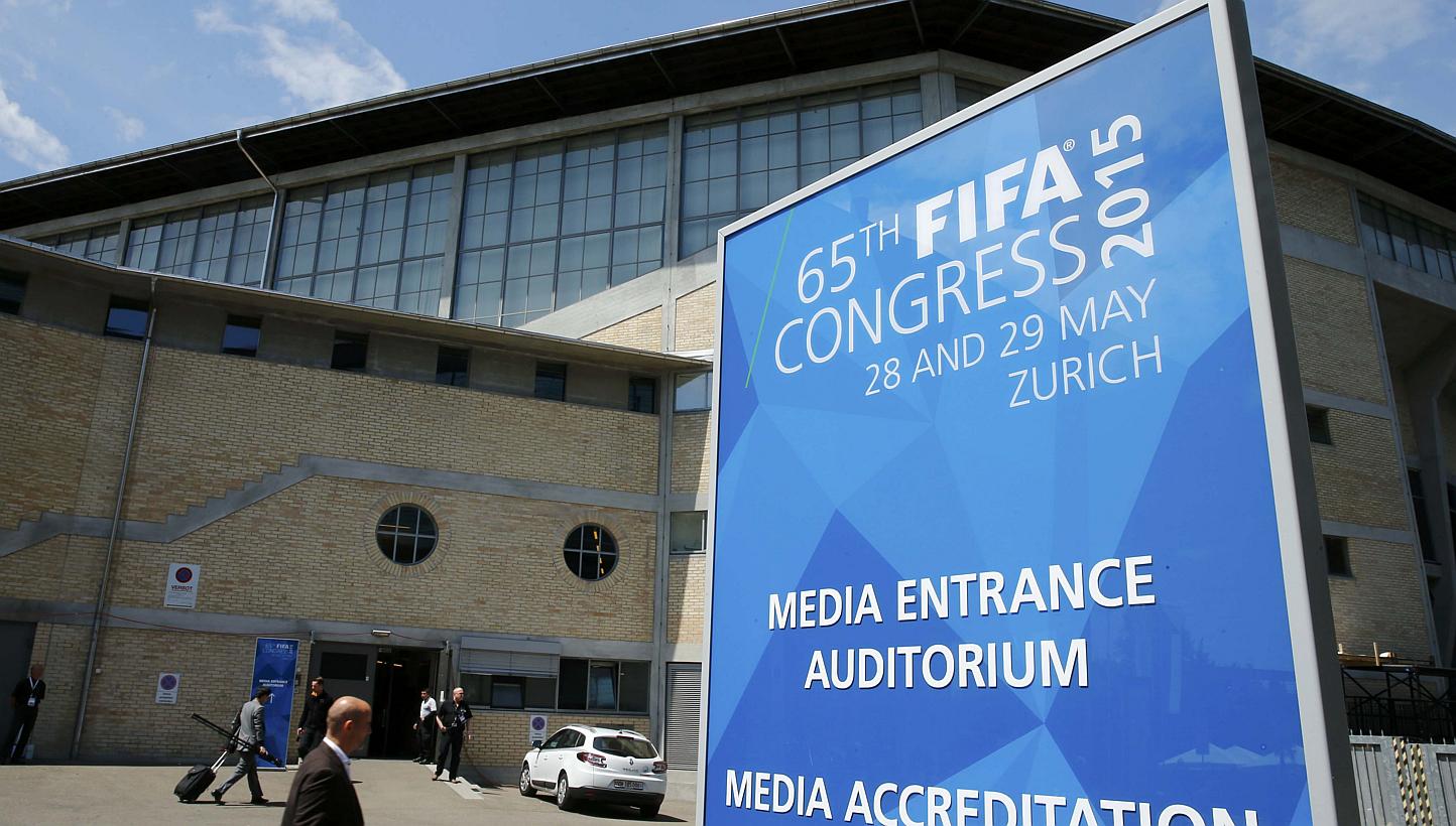 Swiss police are investigating a bomb threat at the Fifa congress, a spokesman said on Friday. -- PHOTO: REUTERS&nbsp;