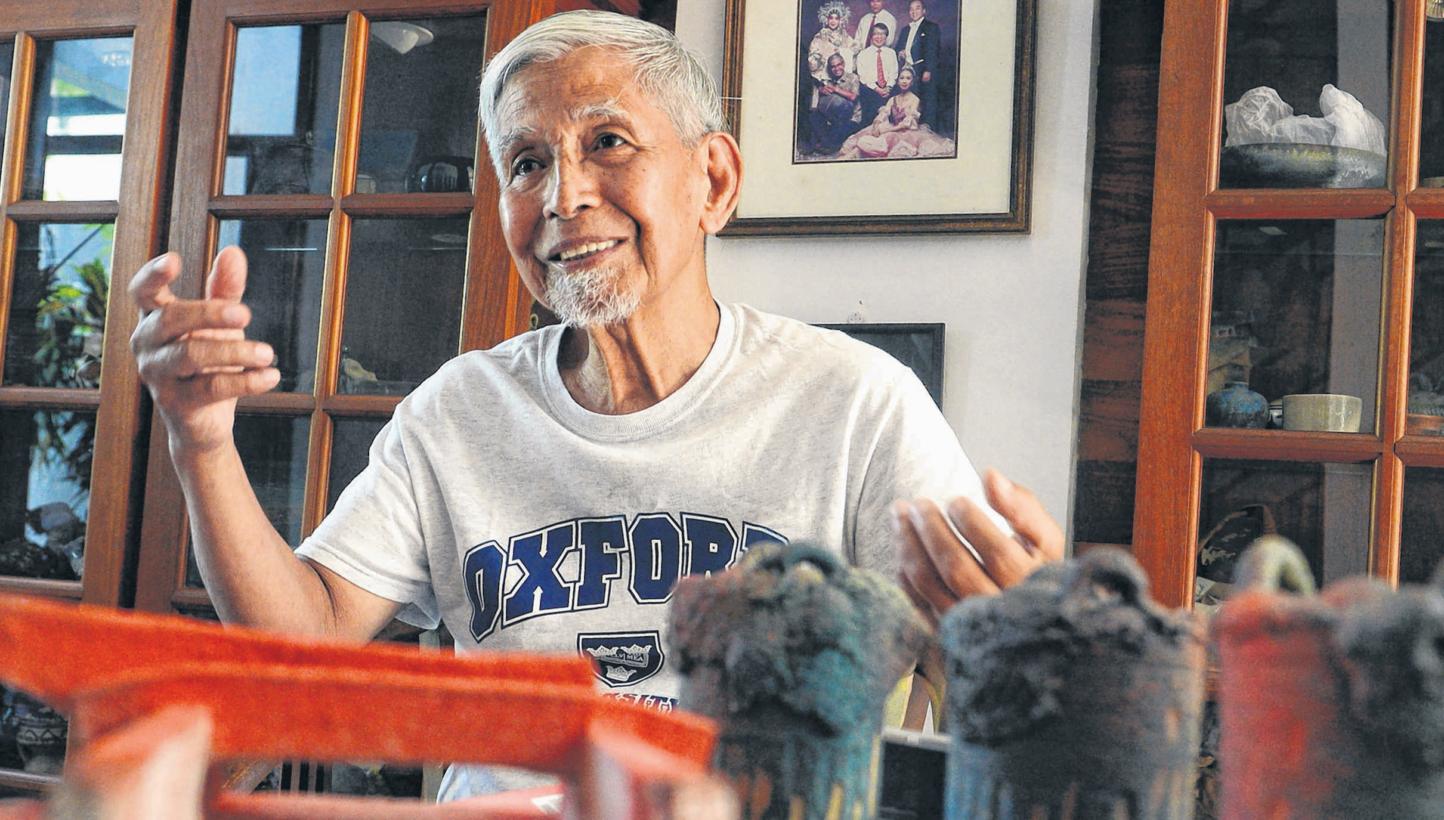 Potter Iskandar Jalil has been taking students to Japan almost every year since 1992 to learn from potters there. -- PHOTO: BERITA HARIAN FILE