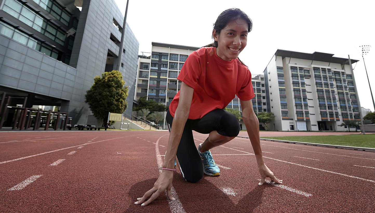 Hurdler and sprinter Dipna Lim-Prasad. -- PHOTO: ST FILE