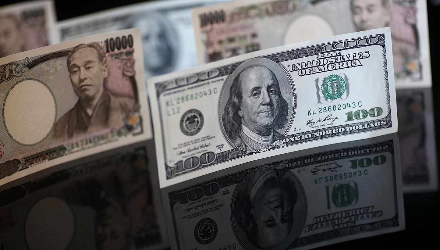 The U.S. dollar hit a more than 12-year high against the yen on Tuesday as upbeat US data reignited talk of an interest rate hike this year. -- PHOTO:&nbsp;BLOOMBERG