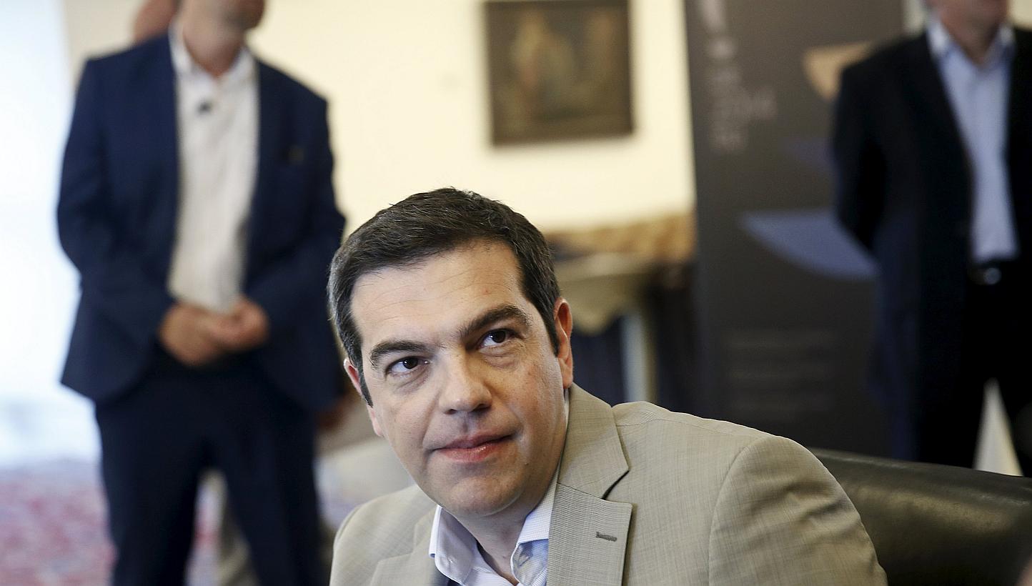 Greek Prime Minister Alexis Tsipras looks on during a meeting at the Ministry of Culture, Education and Religious Affairs in Athens June 2, 2015. -- PHOTO: REUTERS &nbsp;