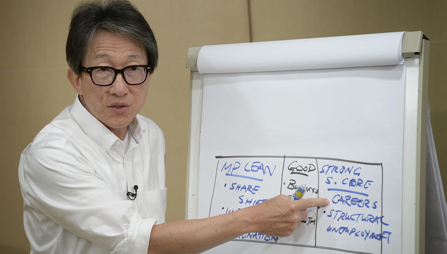 After spending his first month on the job meeting employer groups, business chambers and trade associations, Manpower Minister Lim Swee Say says on Tuesday that he has been able to get their agreement to work towards four priority outcomes. -- ST PHO