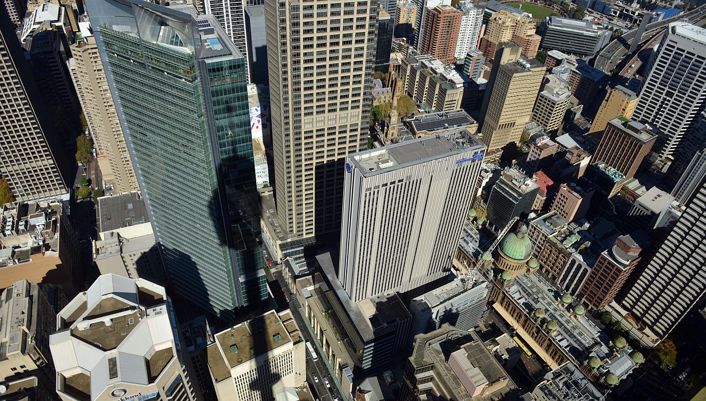 A view of the Central Business District of Sydney from the Sydney Tower on May 5, 2015. -- PHOTO: AFP