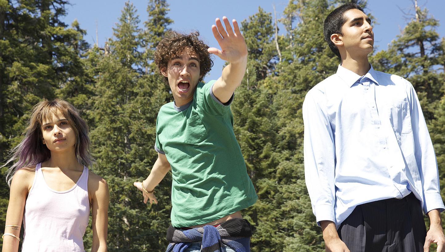 Playing patients who escape from a psychological health clinic are (from far left) Zoe Kravitz, Robert Sheehan and Dev Patel. -- PHOTO: CATHAYKERIS FILMS