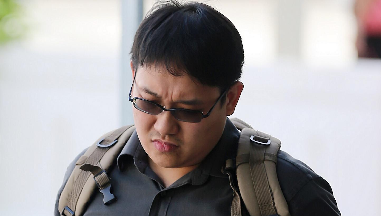 Alfred Ng Hon Lum whose toddler daughter died after he crashed into the back of a stationary SBS Transit bus at a slip road along into Ang Mo Kio Avenue 3 was fined and banned for inconsiderate driving yesterday. -- ST PHOTO: WONG KWAI CHOW