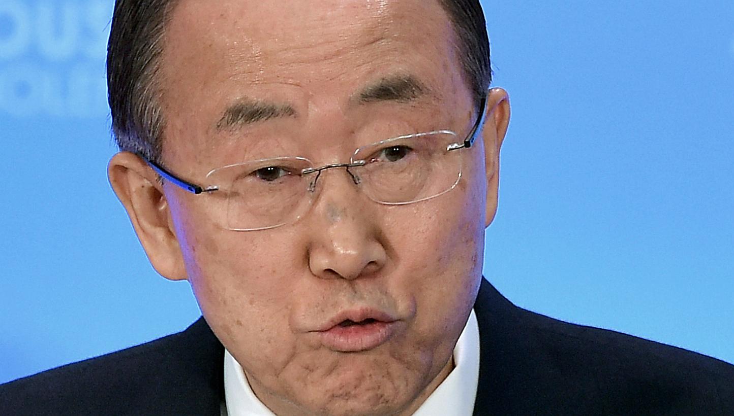 UN chief Ban Ki-moon moved to set up an independent external review of how the United Nations handled allegations of sexual abuse of children by French and African troops in the Central African Republic. -- PHOTO: AFP