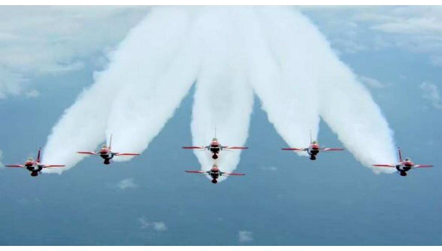 The RSAF Black Knights has a heart-stopping show for everyone in Singapore over the National Day long weekend. -- PHOTO: SCREEN GRAB FROM VIDEO / THE REPUBLIC OF SINGAPORE AIR FORCE