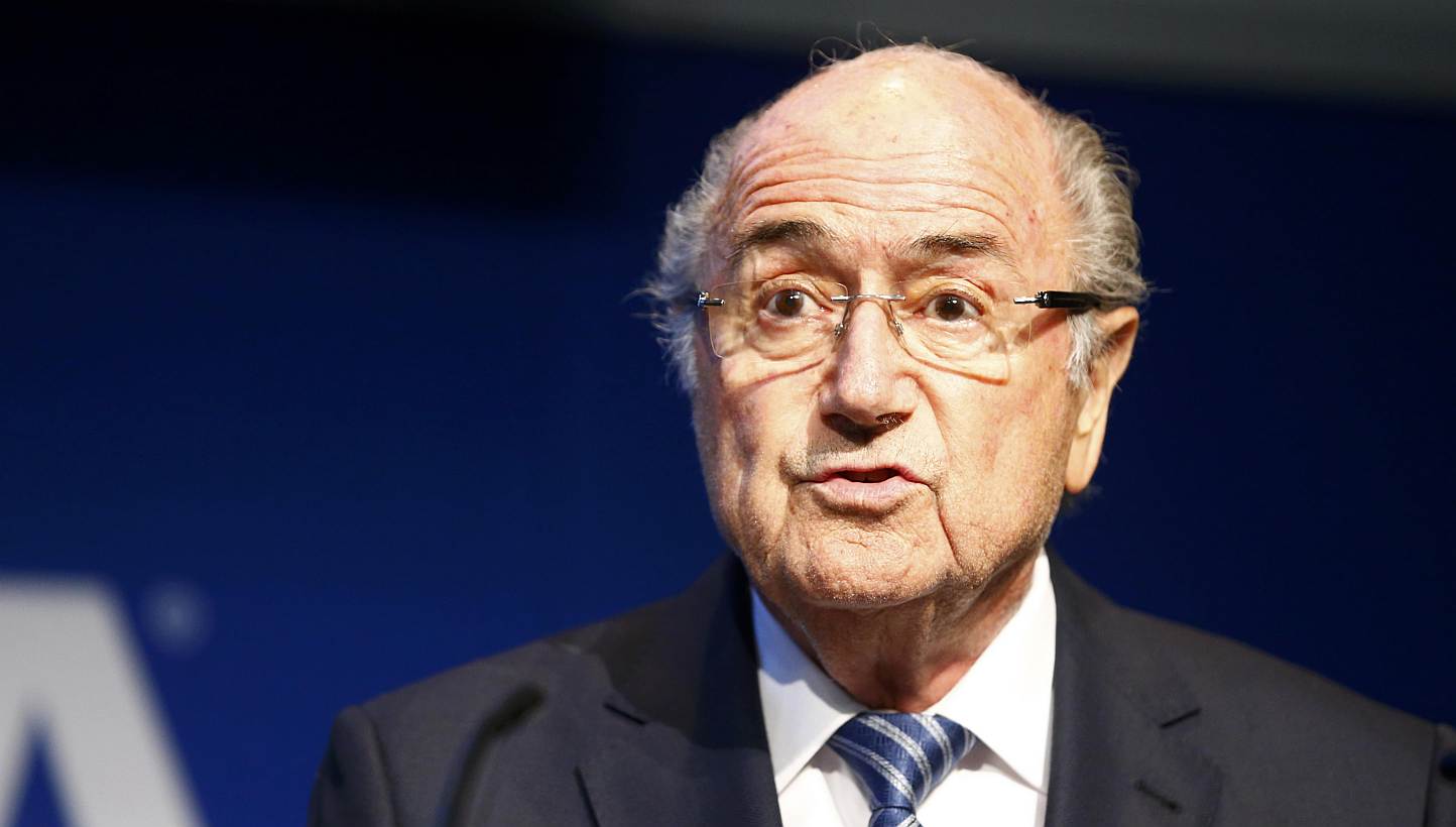FIFA President Sepp Blatter addresses a news conference at the FIFA headquarters in Zurich, Switzerland on June 2, 2015. -- PHOTO: REUTERS