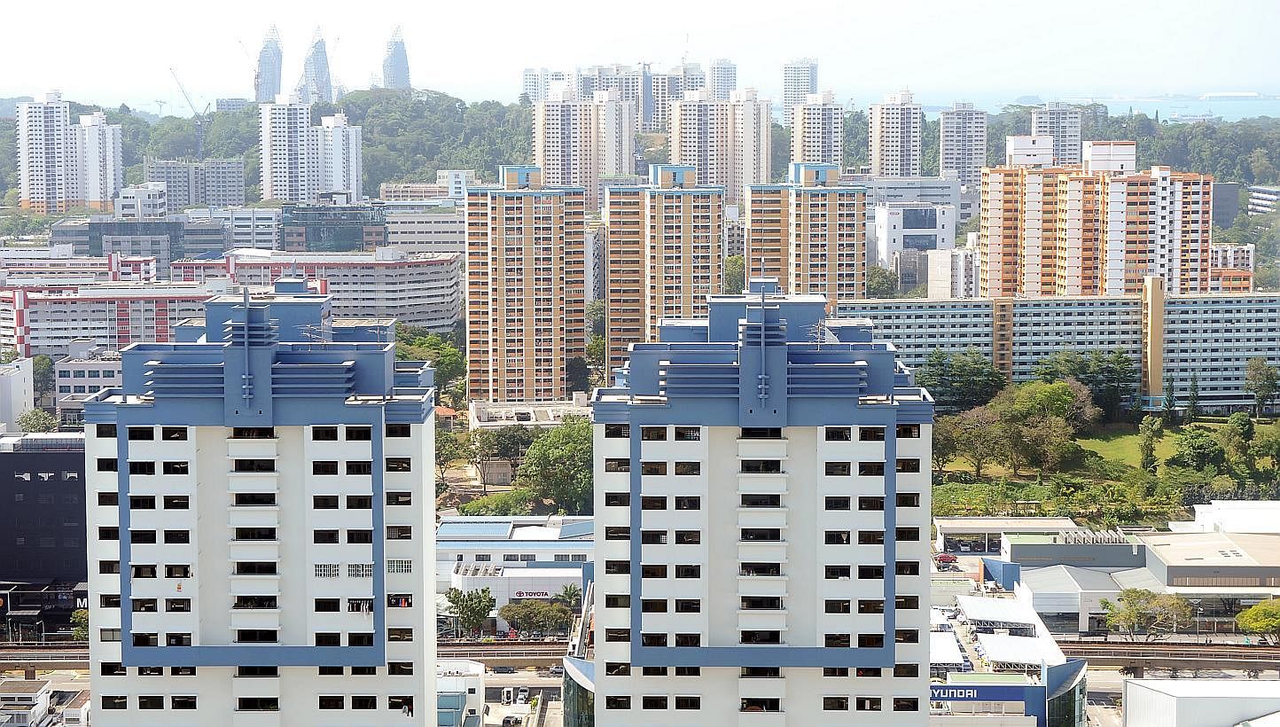 Signs of a stabilising resale Housing Board flat market are emerging after the latest data showed that resale prices have remained flat. -- ST PHOTO: TIFFANY GOH