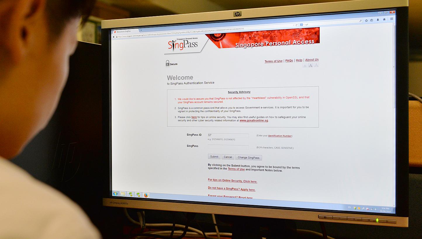 The SingPass site will be undergoing a revamp to better serve the needs of residents. -- ST PHOTO: LIM YAOHUI