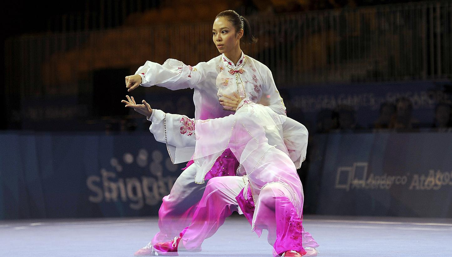 Indonesian taijiquan exponent Lindswell Kwok at the 28th SEA Games. -- PHOTO: REUTERS