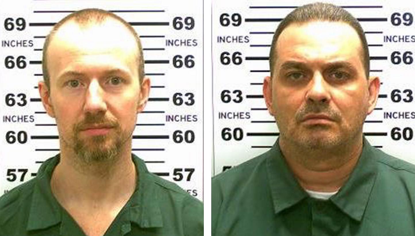 New York State Police handout composite image showing convicted murderers David Sweat (left) and Richard Matt (right) who escaped from the maximum security Clinton Correctional Facility in Dannemora, New York, USA, on June 6, 2015. -- PHOTO: EPA