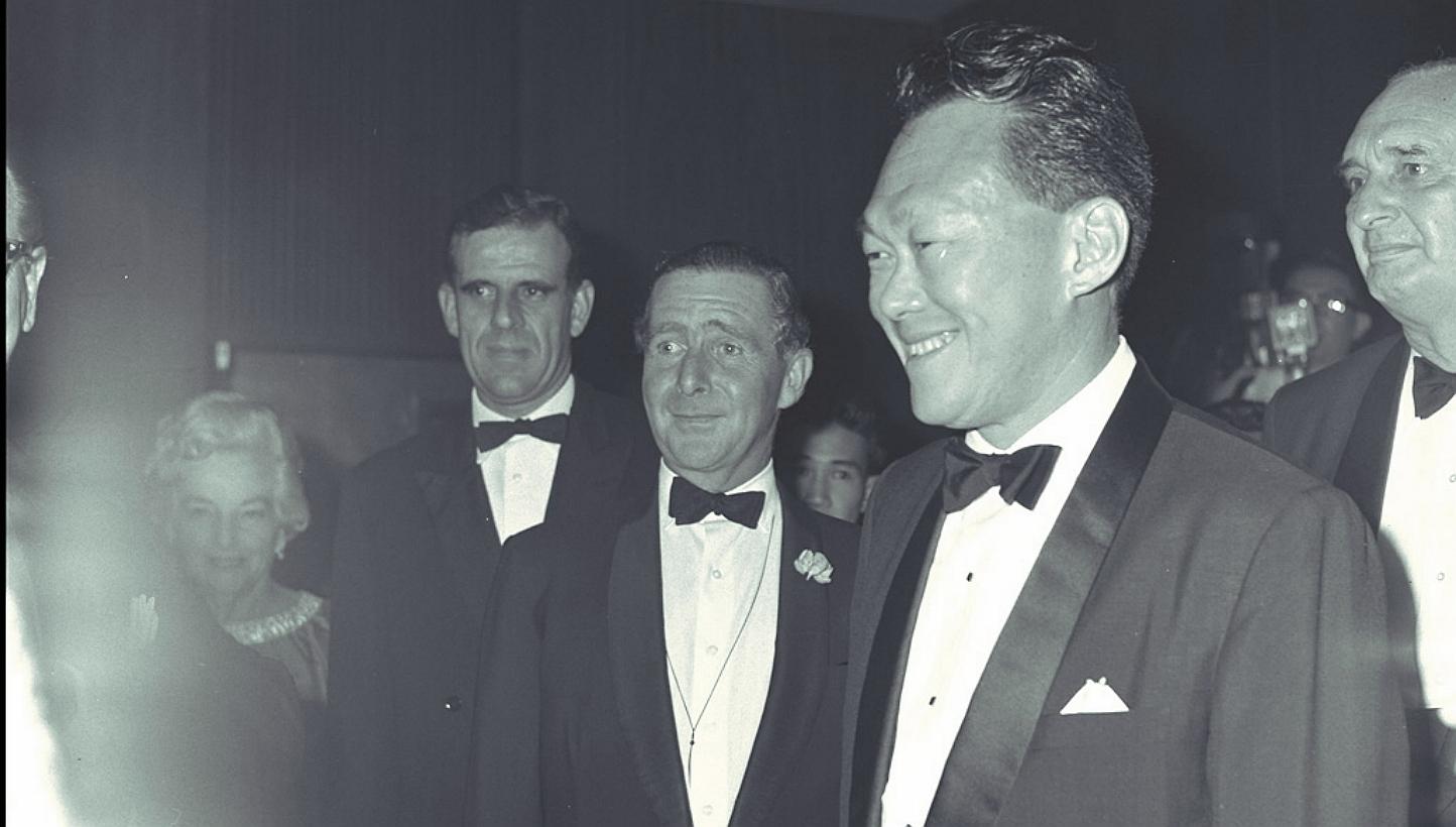 Then Prime Minister Lee Kuan Yew attending a banquet at Hotel Malaysia on Feb 6, 1969, organised by the Singapore International Chamber of Commerce to mark the 150th anniversary of Singapore's founding. At the dinner, Mr Lee shared his vision for Sin