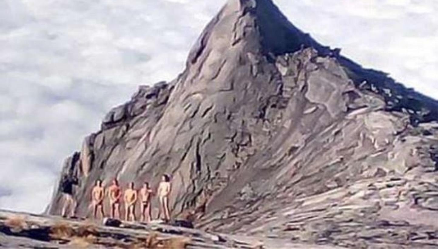 The stripping stunt by 10 foreign tourists on Mount Kinabalu was the latest in a series of offences committed by climbers over the years, say guides. -- PHOTO: THE STAR/ASIA NEWS NETWORK