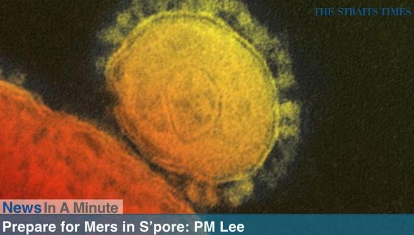 In today's The Straits Times News In A Minute video, Prime Minister Lee Hsien Loong says it is just a matter of time before the first case of the Middle East respiratory syndrome is detected in Singapore. -- SCREENSHOT: RAZER.TV