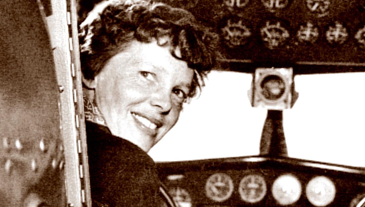 A May 20, 1937, photo shows US aviator Amelia Earhart at the controls of her Lockheed 10 Electra. -- PHOTO: AFP