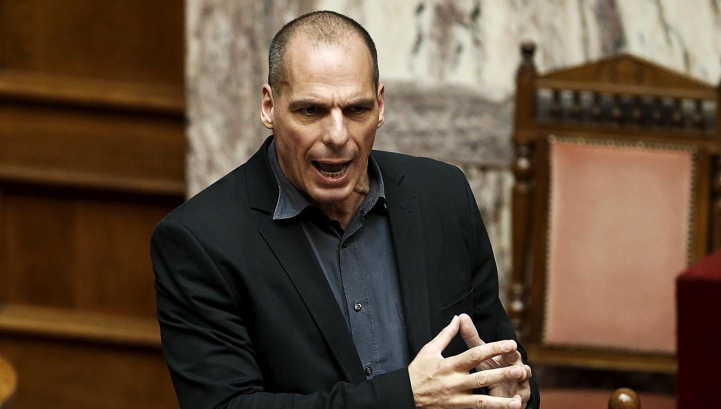 Greek Finance Minister Yanis Varoufakis answers a question during a parliamentary session in Athens on June 11, 2015. -- PHOTO: REUTERS 