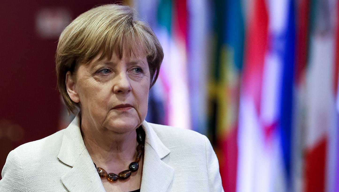 German Federal Chancellor Angela Merkel at the start of the European Union and the Community of Latin American and Caribbean States (CELAC) summit in Brussels, Belgium, on June 10, 2015. Merkel's legislative office was hit by a cyberattack that targe