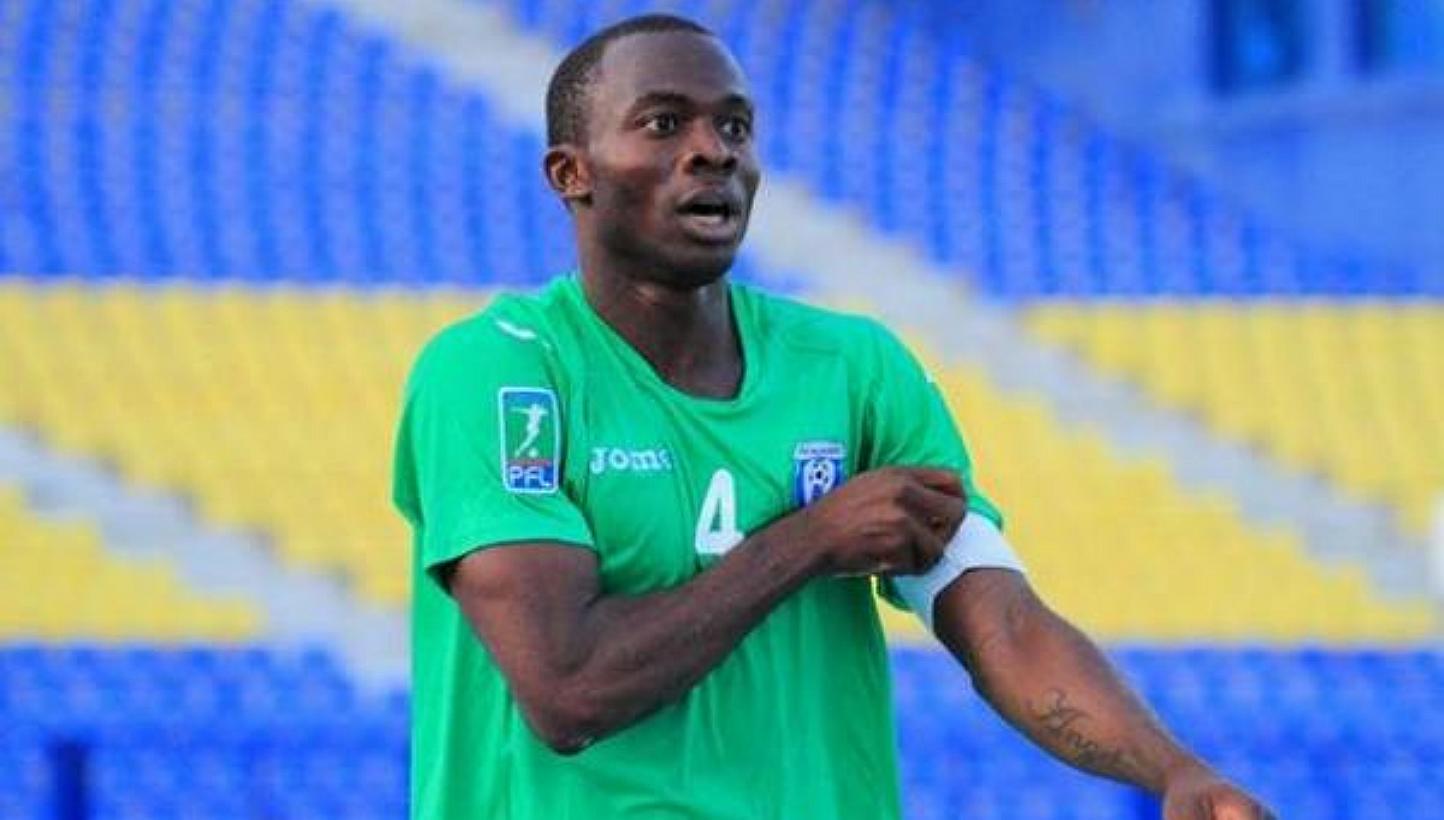 Nigerian defender David Oniya (above) collapsed on the pitch and died after playing just a few minutes of a local friendly in Malaysia on Saturday, reports said. -- PHOTO: TWITTER