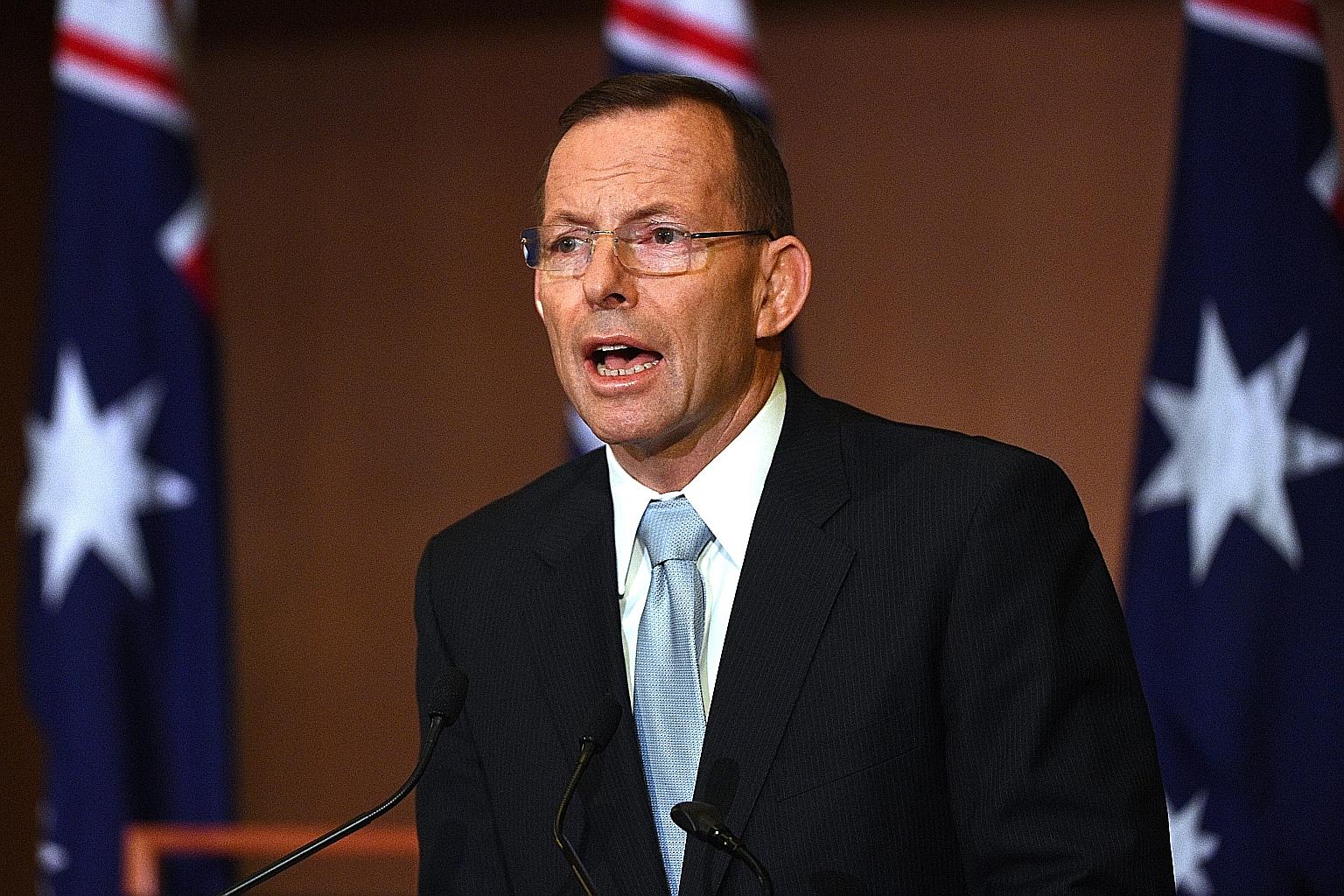 Mr Tony Abbott will tour Bishan Park tomorrow and stop by a barbecue for Singaporeans and Australians.