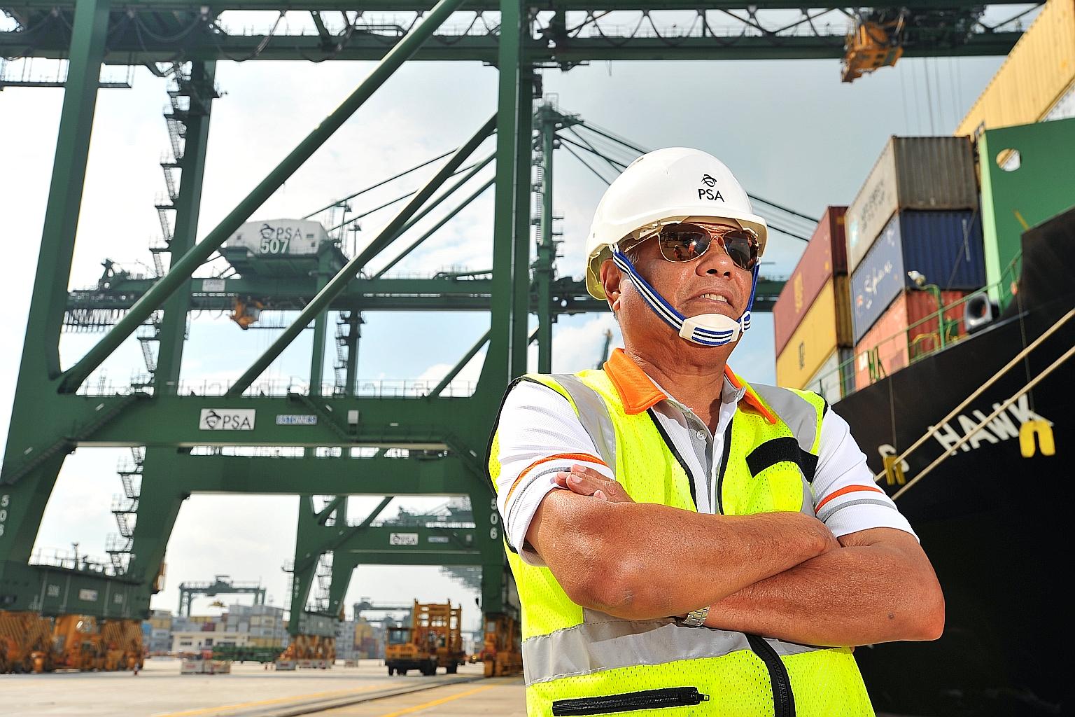 Mr Martin Verghese, 71, officially retired in 2013 but still works with port operator PSA. He is an associate trainer with PSA Institute, where he mentors the next generation of port workers.